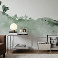 Tranquil Hillside, Forest Green Mural Wallpaper - room preview 02