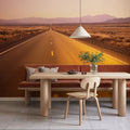 The Golden Highway Mural Wallpaper - Red Tone - room preview 02