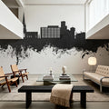 Solihull England Skyline Black & White Mural Wallpaper - room preview 02