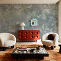 Birds in the Fog Blue Mural Wallpaper - room preview 02