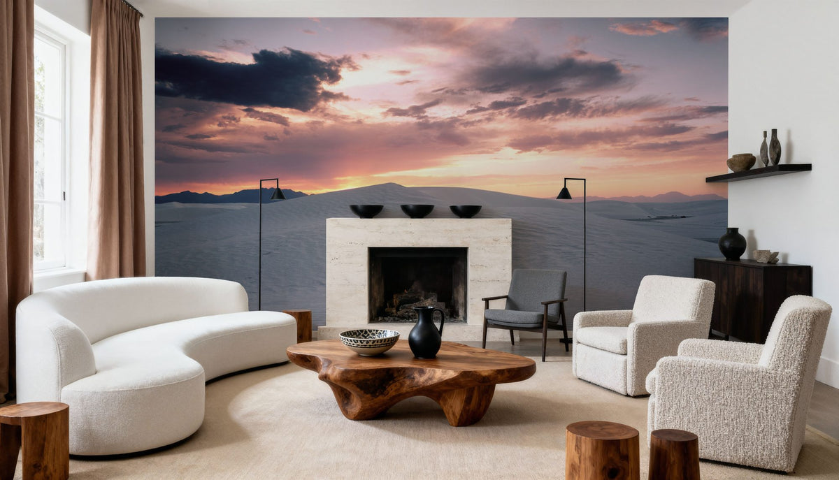 White Dunes At Twilight Mural Wallpaper - room preview 02