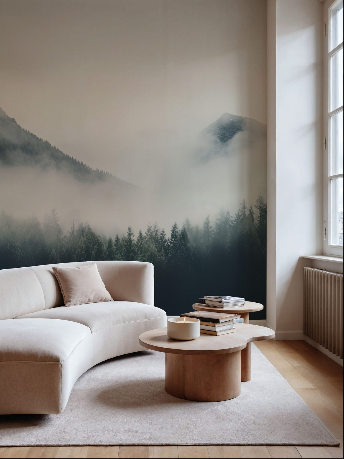 Winter Mountain View Mural Wallpaper - room preview 02