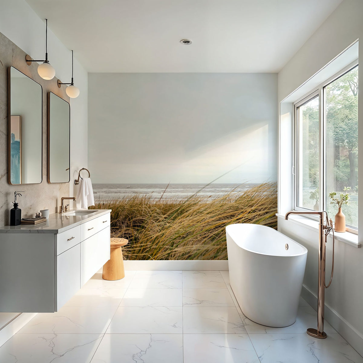 Fall Beach Mural Wallpaper - room preview 02