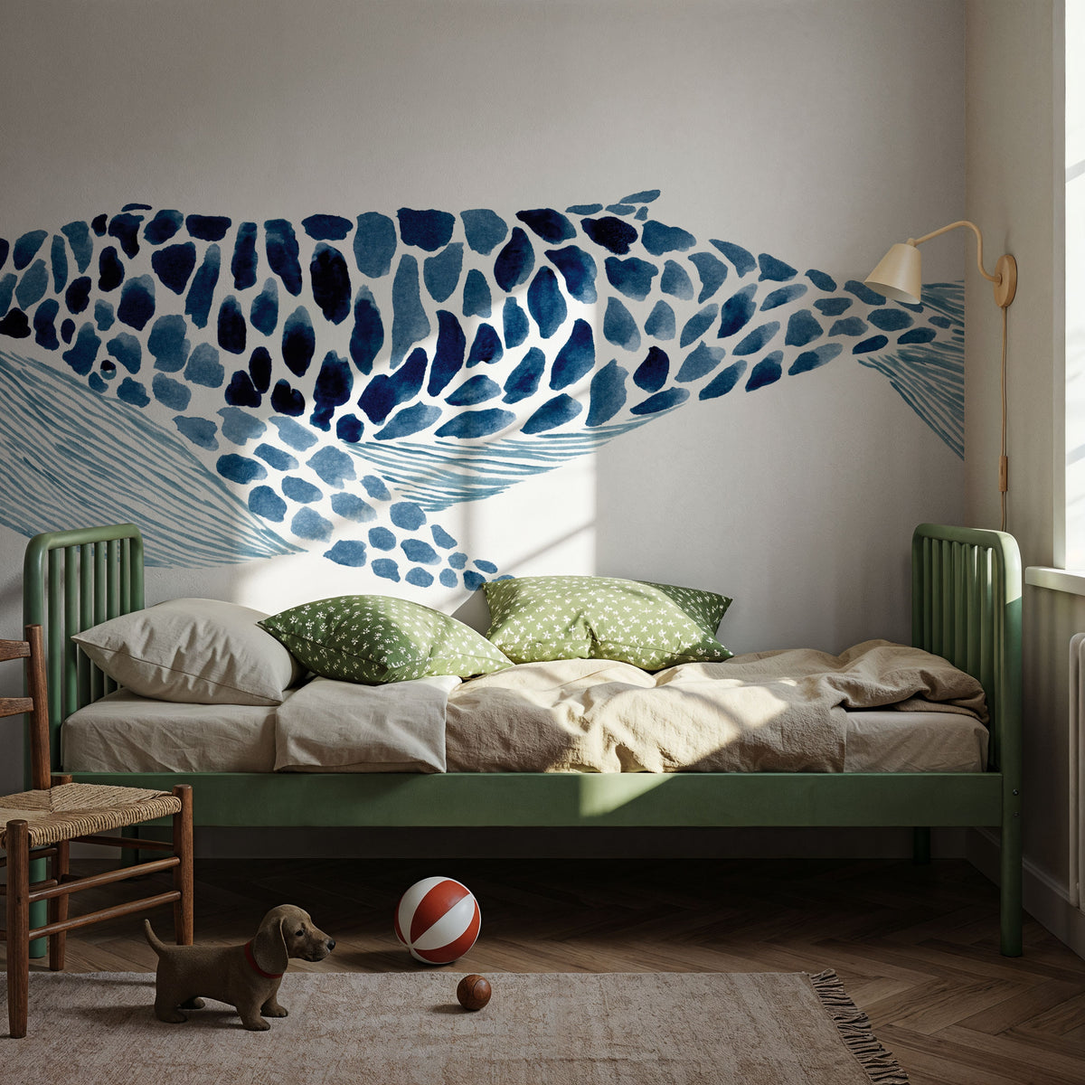 Humpback Whale Mural Wallpaper - room preview 02