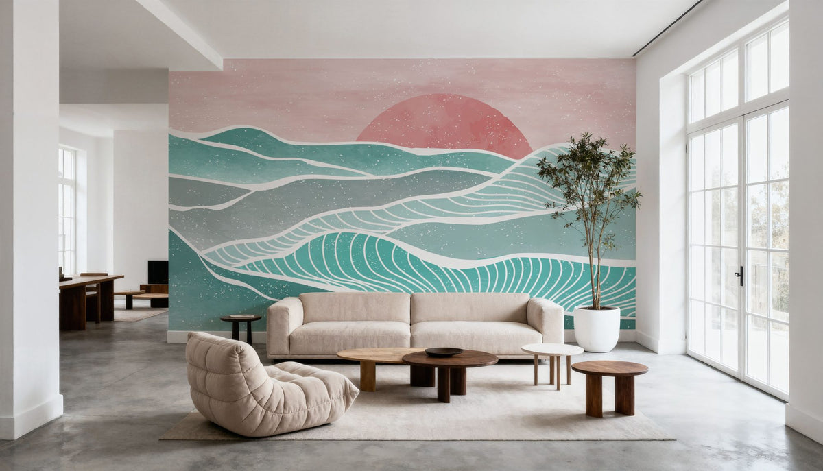 Shikoku Sunset Mural Wallpaper - room preview 02