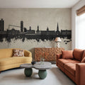 Karlsruhe Germany Skyline Concrete Mural Wallpaper - room preview 02