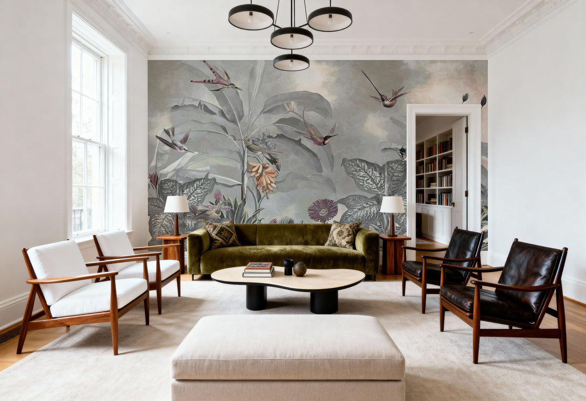 Birds of Paradise Mural Wallpaper - room preview 02