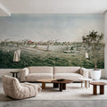 Old View of Milwaukee From Lake Michigan, 1874 Mural Wallpaper - room preview 02