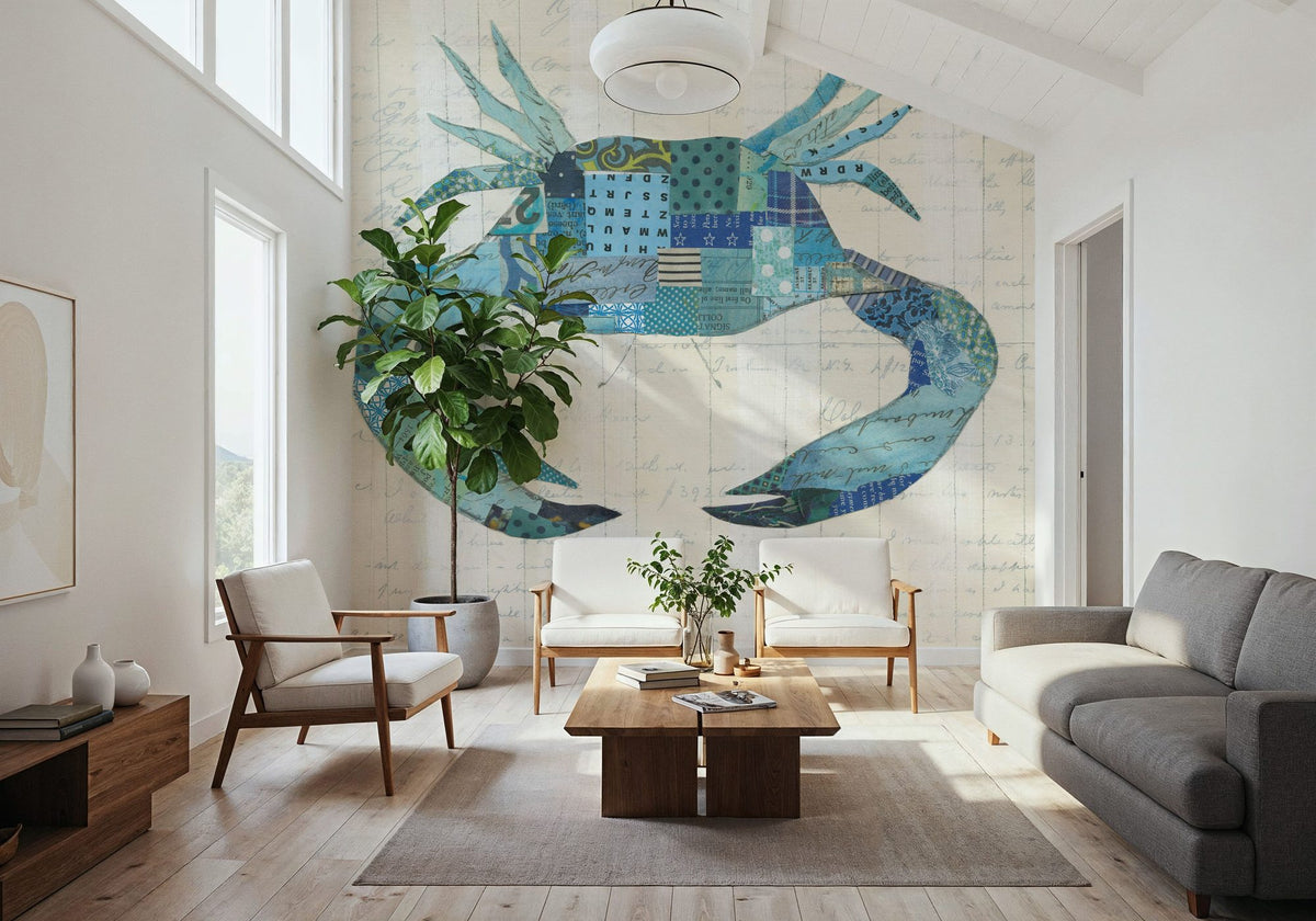 Blue Oceans Mural Wallpaper - room preview 02