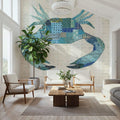 Blue Oceans Mural Wallpaper - room preview 02