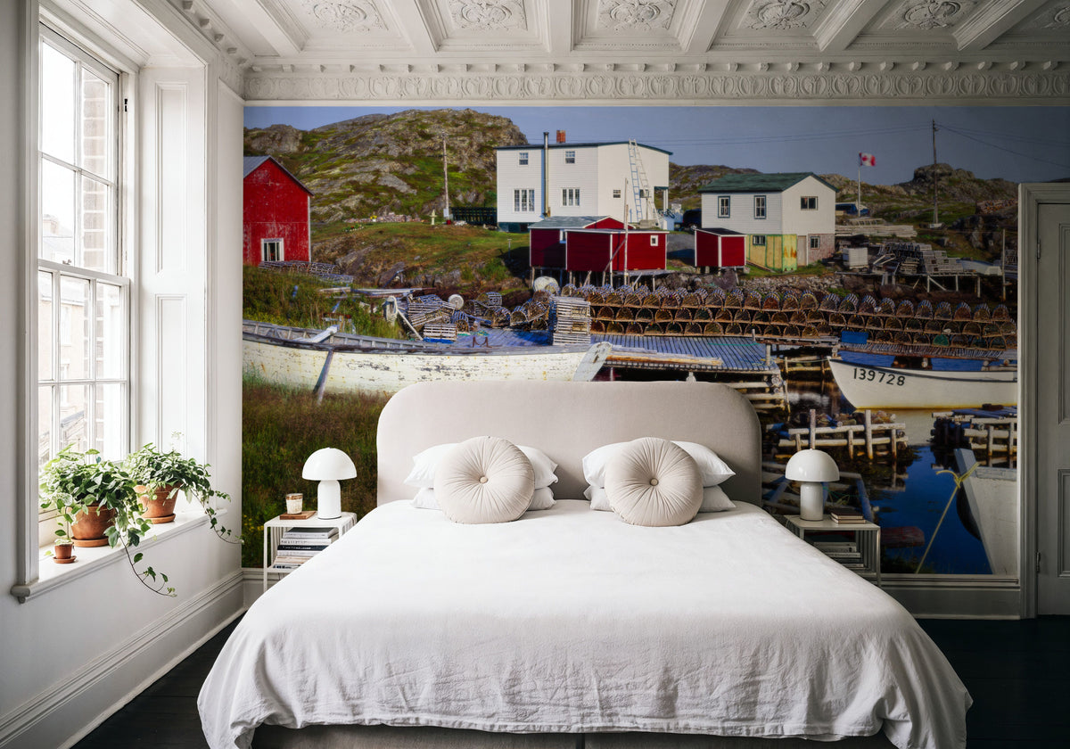 Newfoundland Harbour Mural Wallpaper - room preview 02
