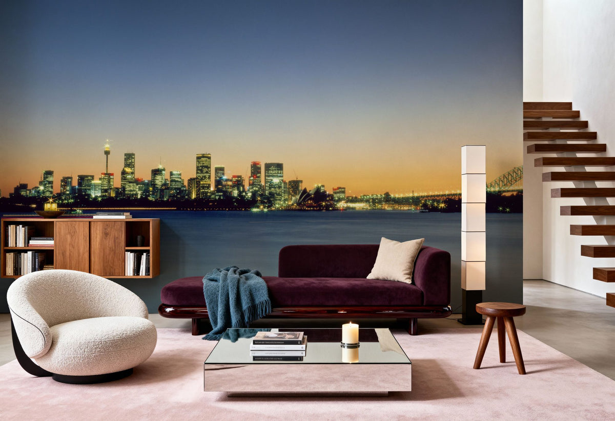 Metropolitan Gradient Twilight Mural Wallpaper - room preview 02