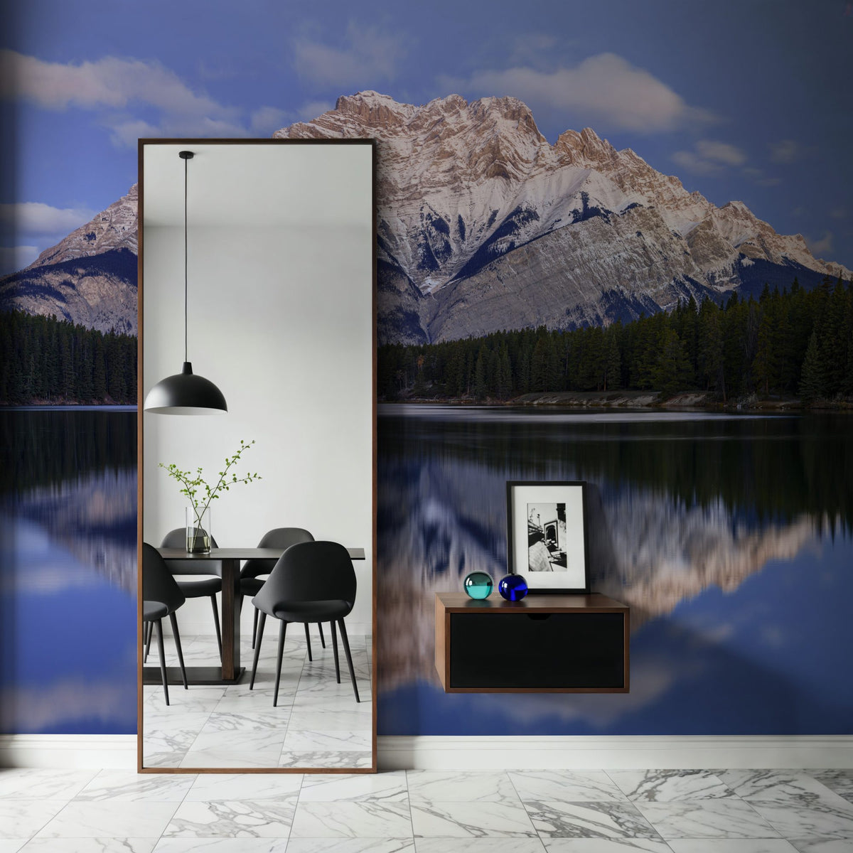 Cascade Mirror Mural Wallpaper - room preview 02