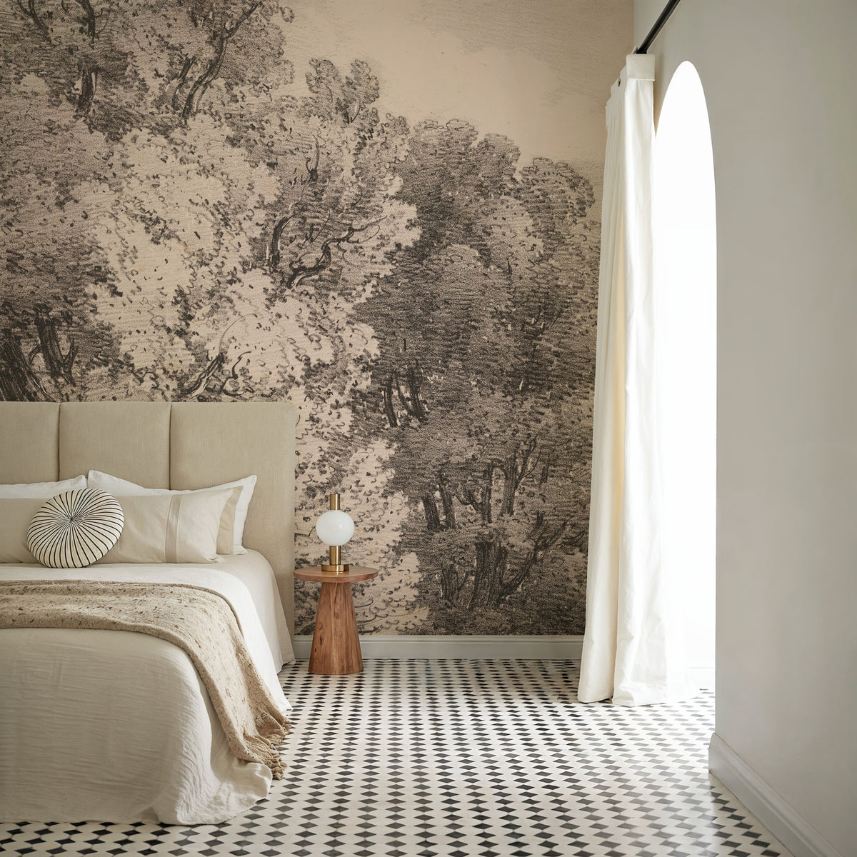 Elm Trees in Holme Park Mural Wallpaper - room preview 02