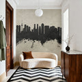 Tokyo Japan Skyline Concrete Mural Wallpaper - room preview 02