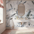 Tender Love Blue Mural Wallpaper - room preview 02