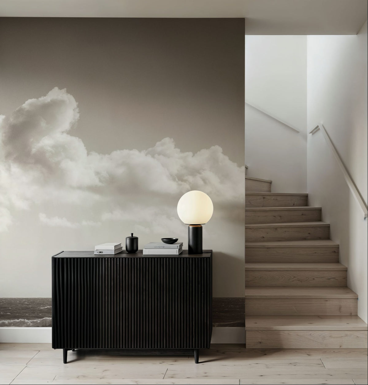 Venice Beach BW Mural Wallpaper - room preview 02