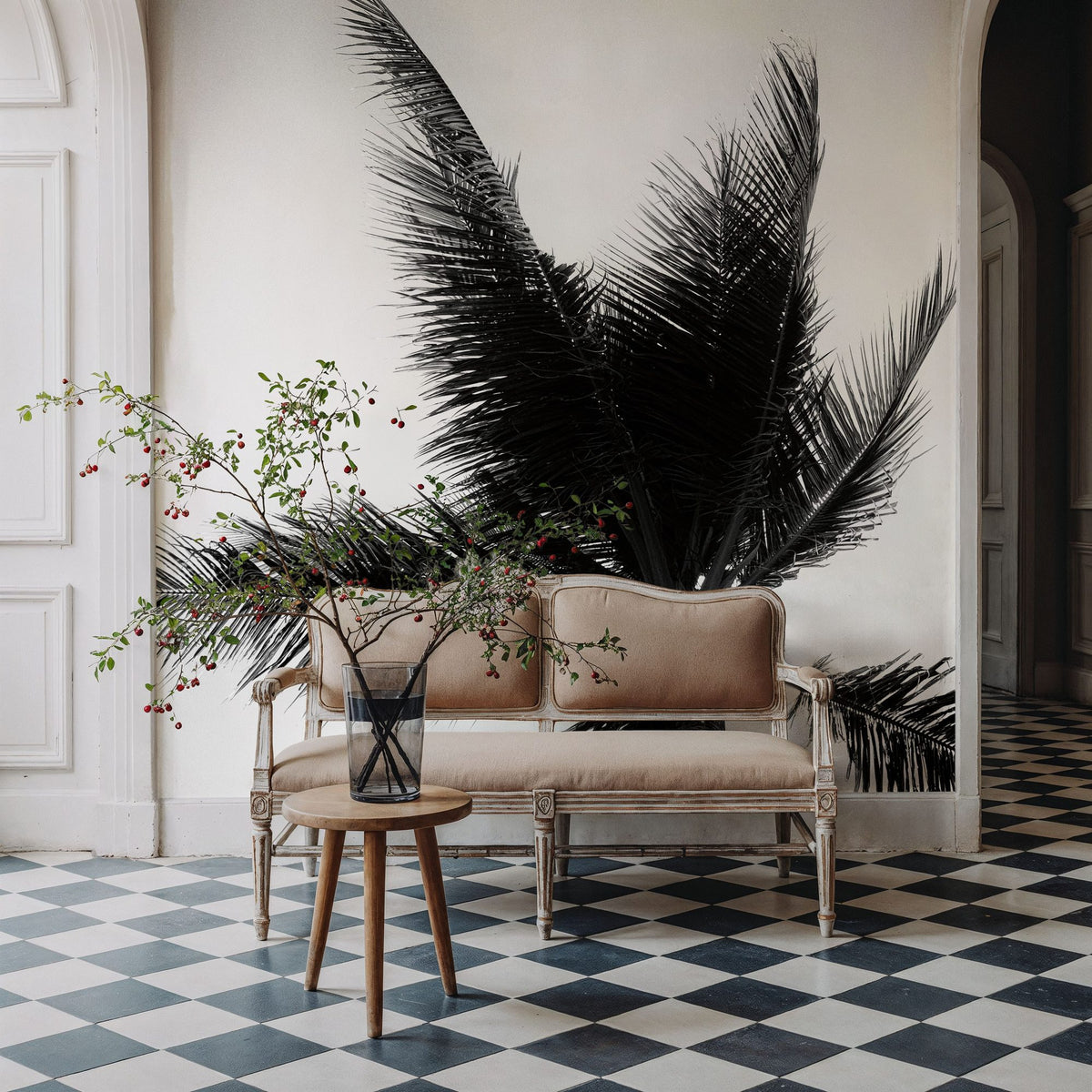 Palm Tree Looking Up IV Mural Wallpaper - room preview 02