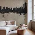 Wilmington Delaware Skyline Concrete Mural Wallpaper - room preview 02