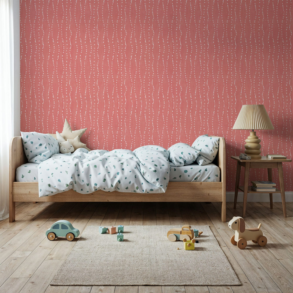 Coastal Dripping Red Mural Wallpaper - room preview 02
