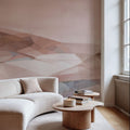 Warm Geometric Mountain Mural Wallpaper - room preview 02