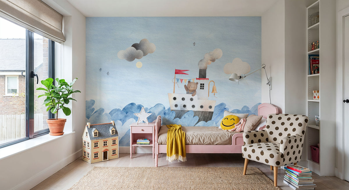 Skipper Bear Mural Wallpaper - room preview 02