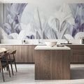 Irises At Sunrise Purple Mural Wallpaper - room preview 02