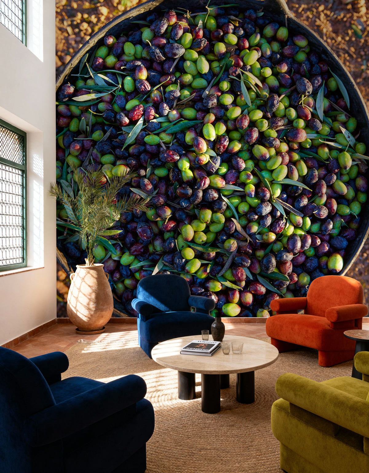 Olive Harvest Mural Wallpaper - room preview 02
