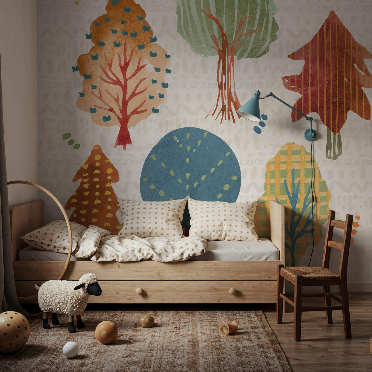 Harvest Whimsy II Mural Wallpaper - room preview 02