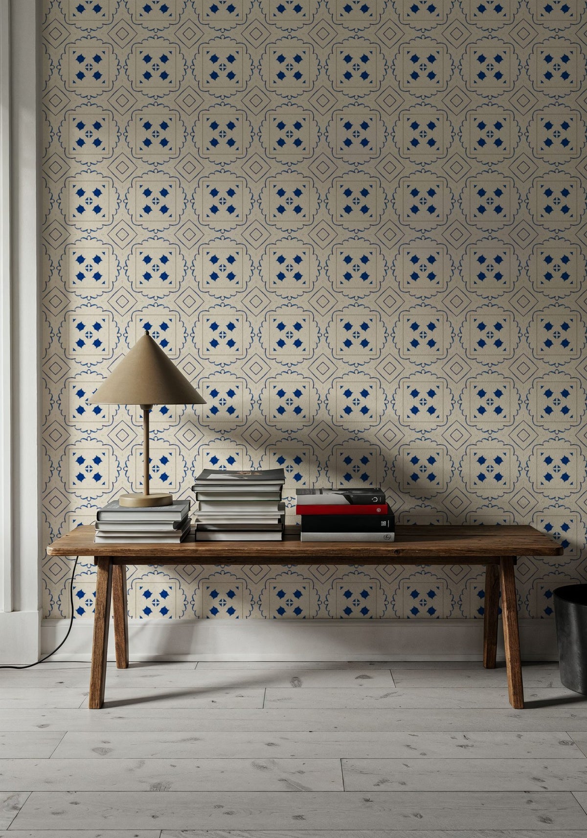 Nara Square and Cloud Mural Wallpaper - room preview 02
