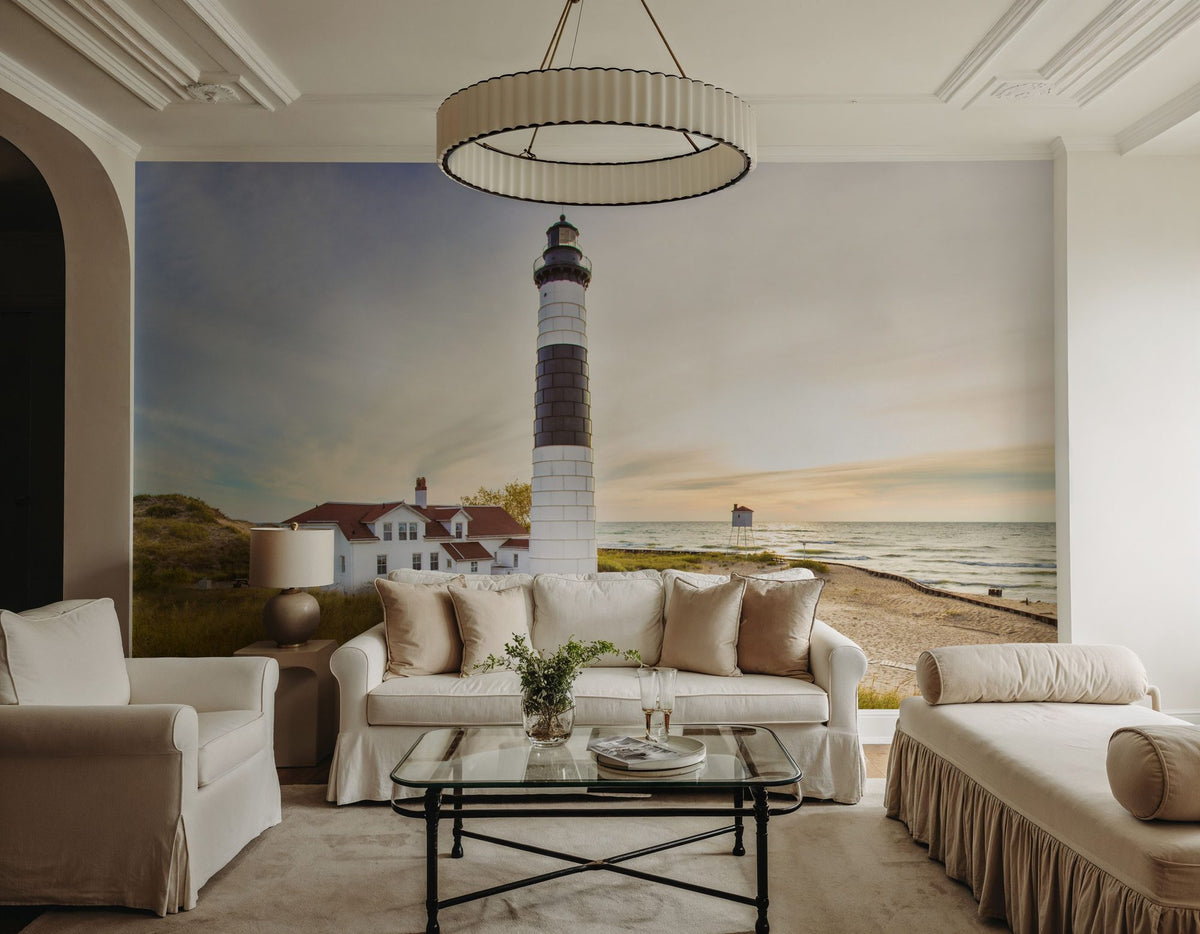 Coastal Lighthouse Beacon Mural Wallpaper - room preview 02
