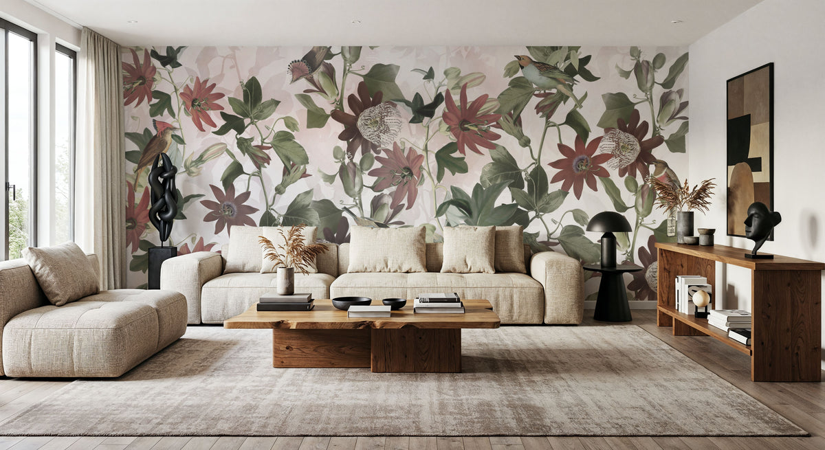 Seven Birds Mural Wallpaper - Edition 4 - room preview 02