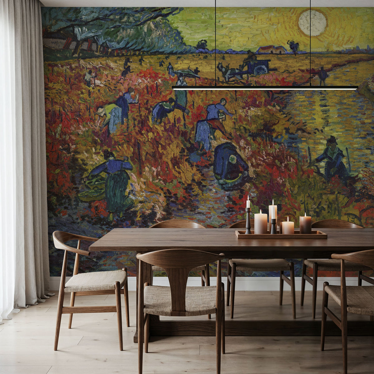 The Red Vineyard Mural Wallpaper - room preview 02