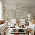 Peony Tree Landscape, Sand Mural Wallpaper - room preview 02