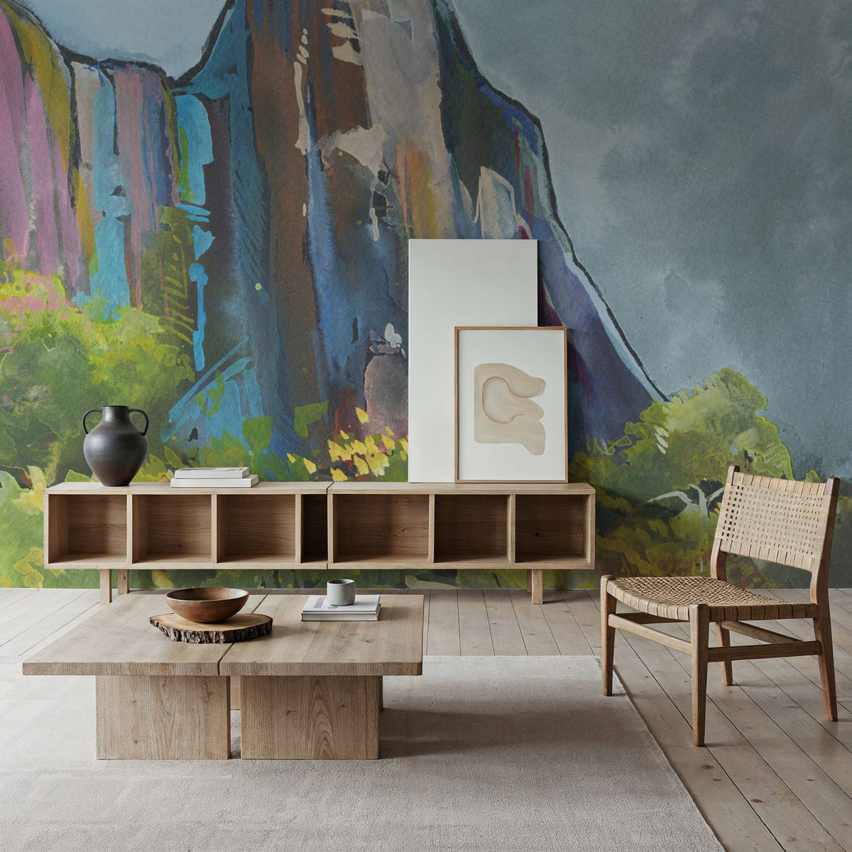 Moody Mountain Mural Wallpaper - room preview 02