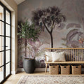 Tropical Forest Strolls Light Mural Wallpaper - room preview 02