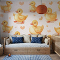 Duckling Walk Mural Wallpaper - room preview 02