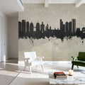 Oakland California Skyline Concrete Mural Wallpaper - room preview 02
