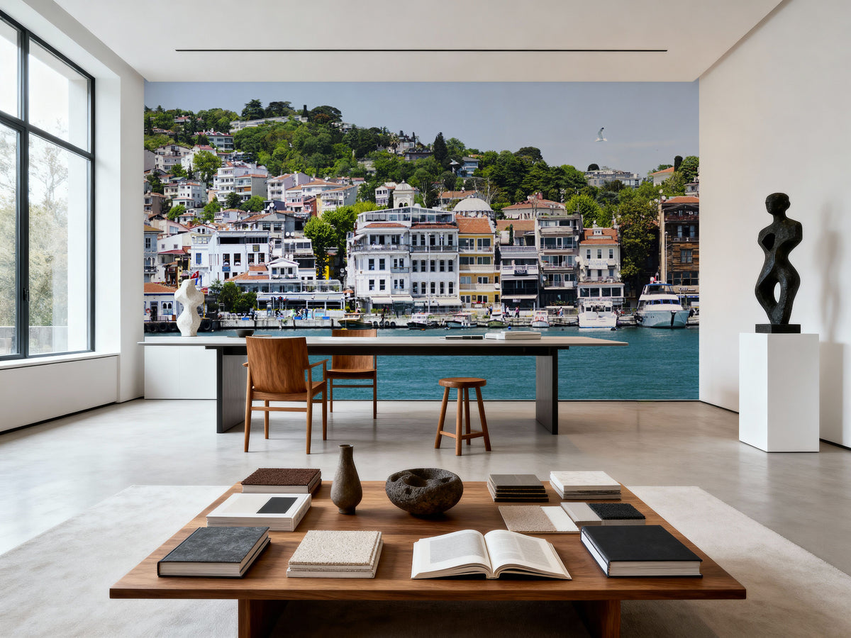 Harbor Village Mural Wallpaper - room preview 02