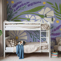 Lavender Garden II Purple Mural Wallpaper - room preview 02