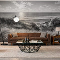 Dune Landscape, Black & White Mural Wallpaper - room preview 02