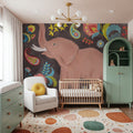 Elephant of the Jungle Mural Wallpaper - room preview 02