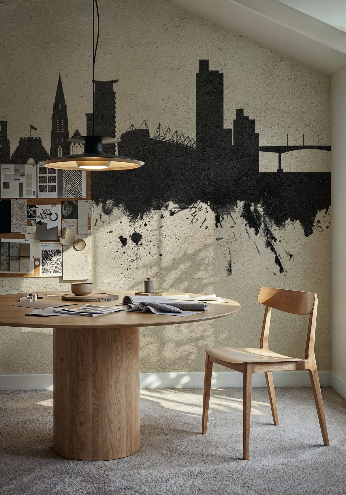 Southampton England Skyline Concrete Mural Wallpaper - room preview 02