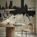 Southampton England Skyline Concrete Mural Wallpaper - room preview 02