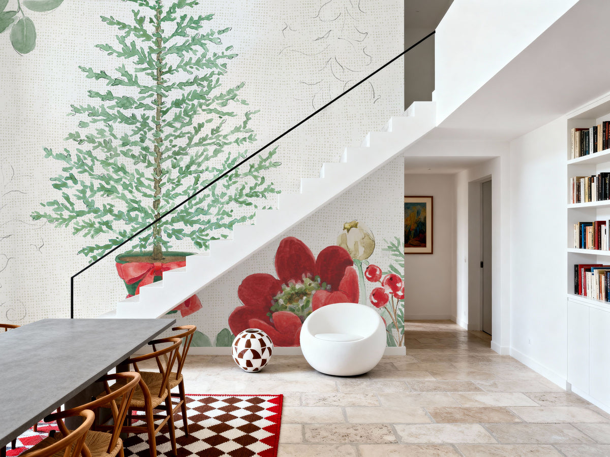 Holiday Traditions IV Mural Wallpaper - room preview 02