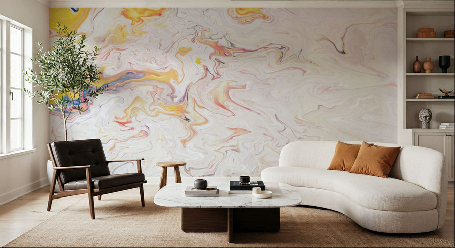 Watercolor Wallpaper Mural – Watercolour Wall Mural – Sunset Marble
