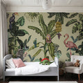 Monkeys with Birds, Laurel Mural Wallpaper - room preview 02