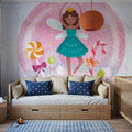 Sugar Plum Snowglobe Mural Wallpaper - room preview 02