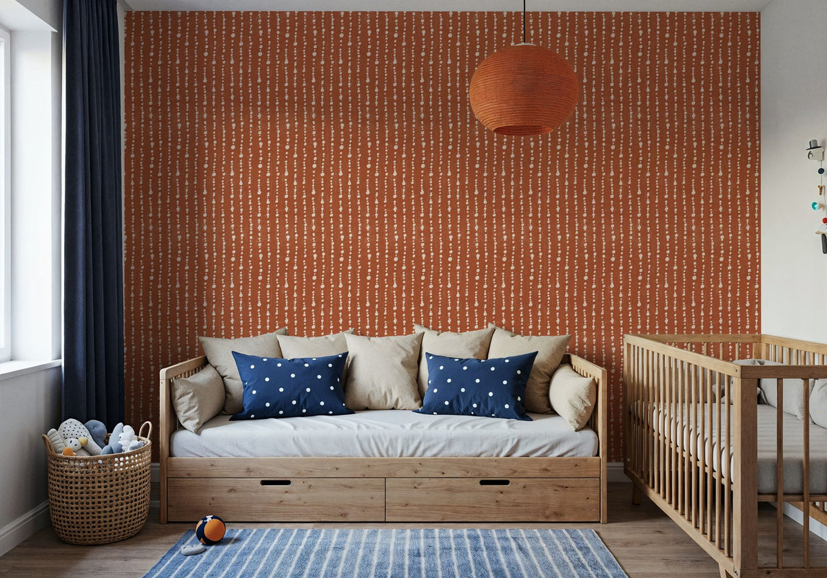 Woodland Drops Brown Mural Wallpaper - room preview 02