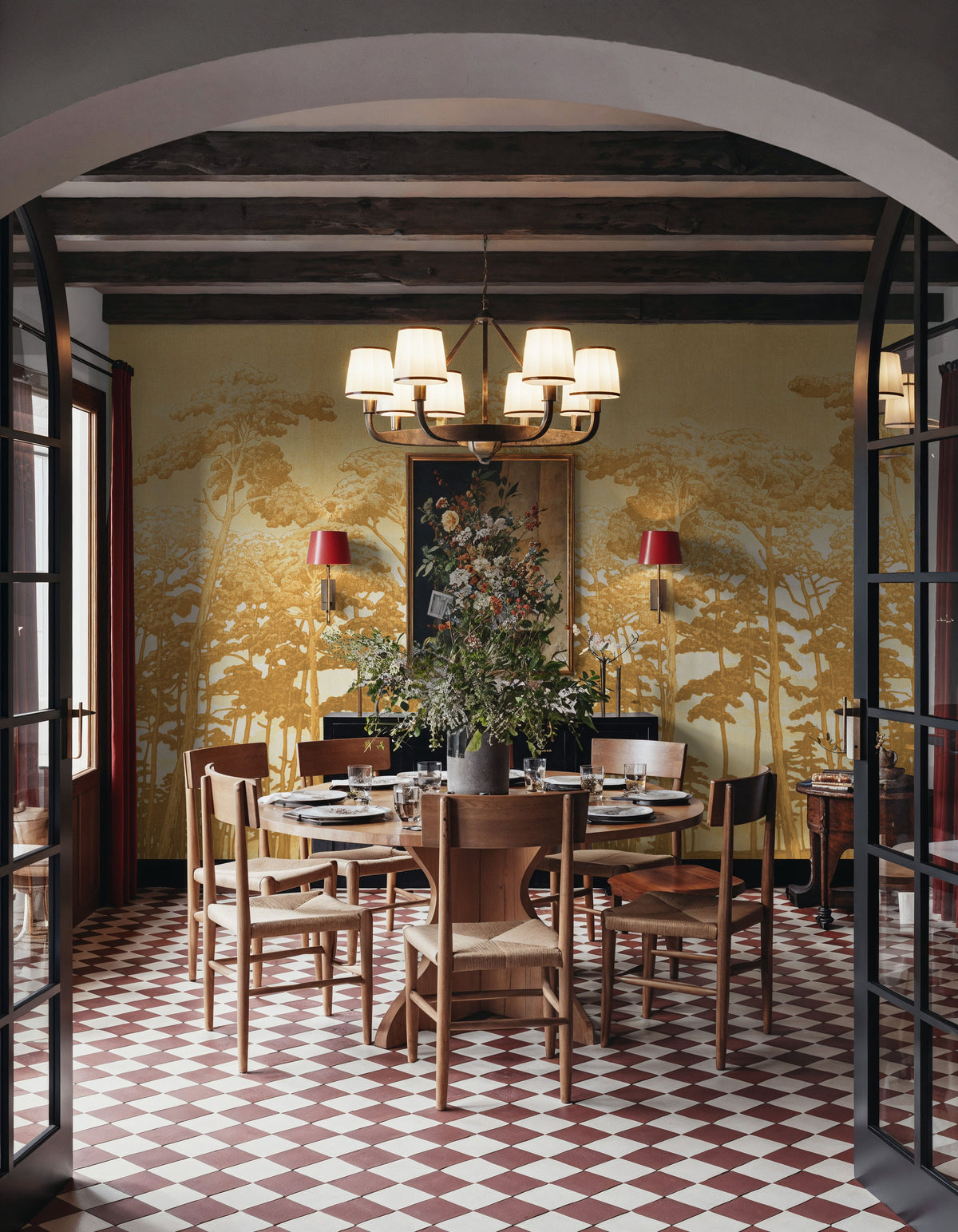 Tranquil Pinescape, Sunflower Mural Wallpaper - room preview 02